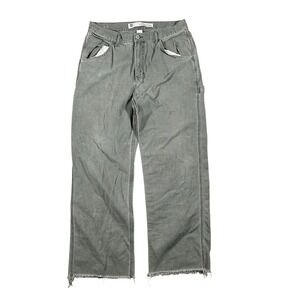 GAP Vintage Y2K Carpenter Pants Size 33x30  Faded Green Wide Leg Baggy Skater
